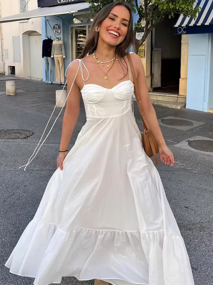 Vestido Longo Monocromático